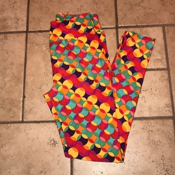 (5/$25) LuLaRoe Multi Colored Polka Dot leggings - Picture 1 of 4